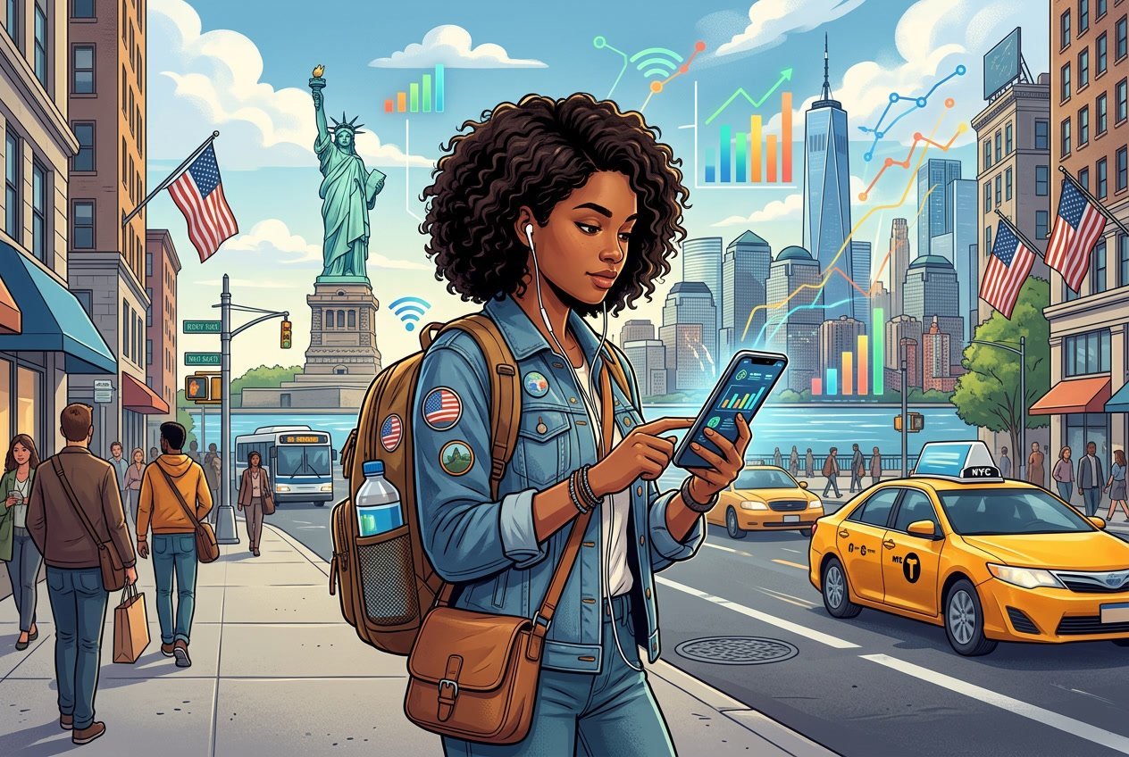 Hoeveel data nodig in de VS als reiziger